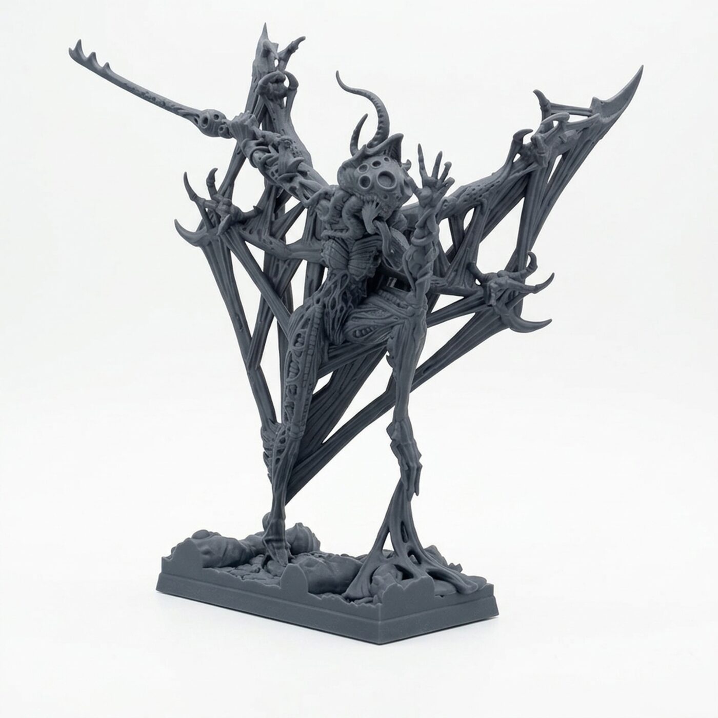 Mistress of Gloom - Gray Resin 3D Printed Miniature