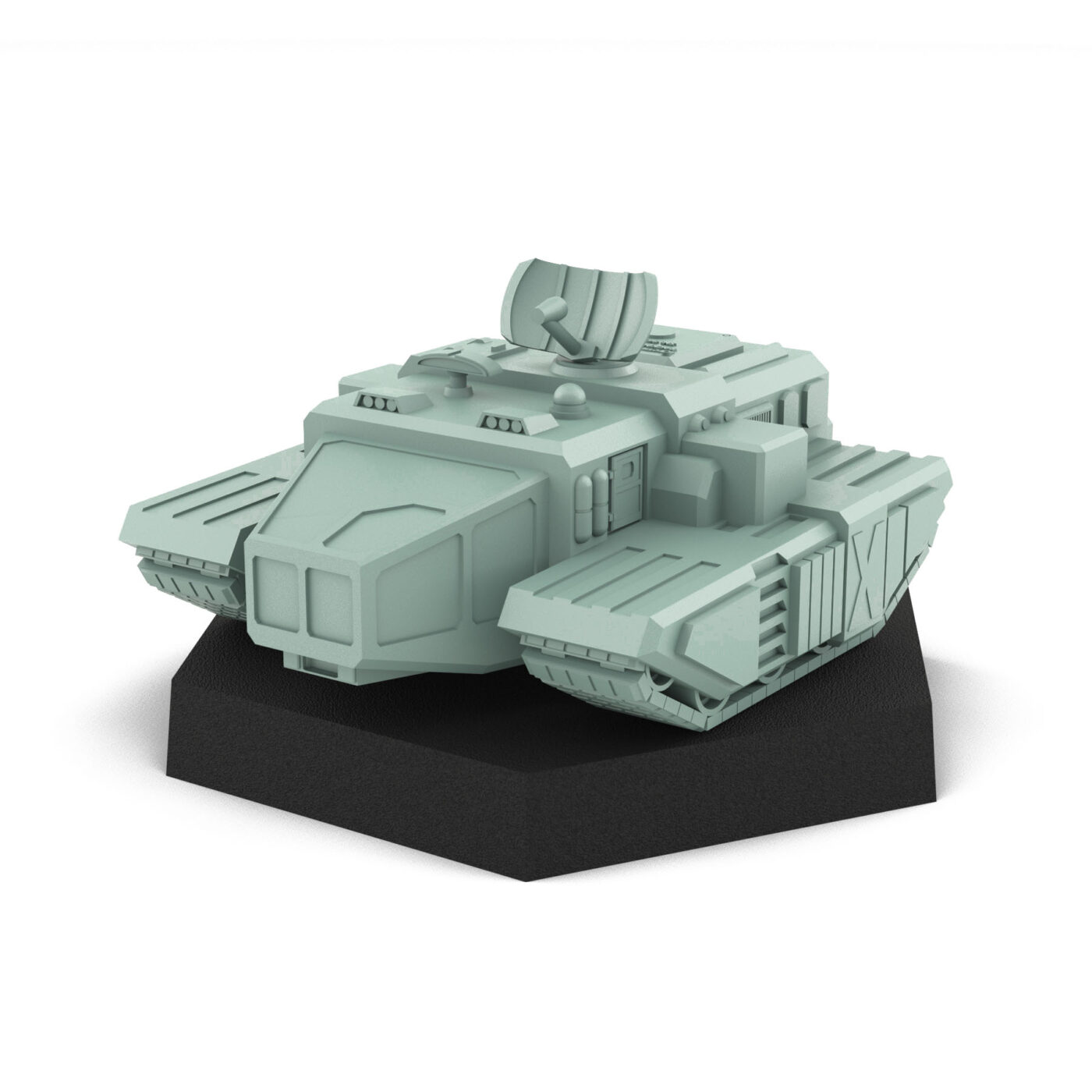 Mobile Turret Control Vehicle by USe Mechs 3D Printed Mech Miniature