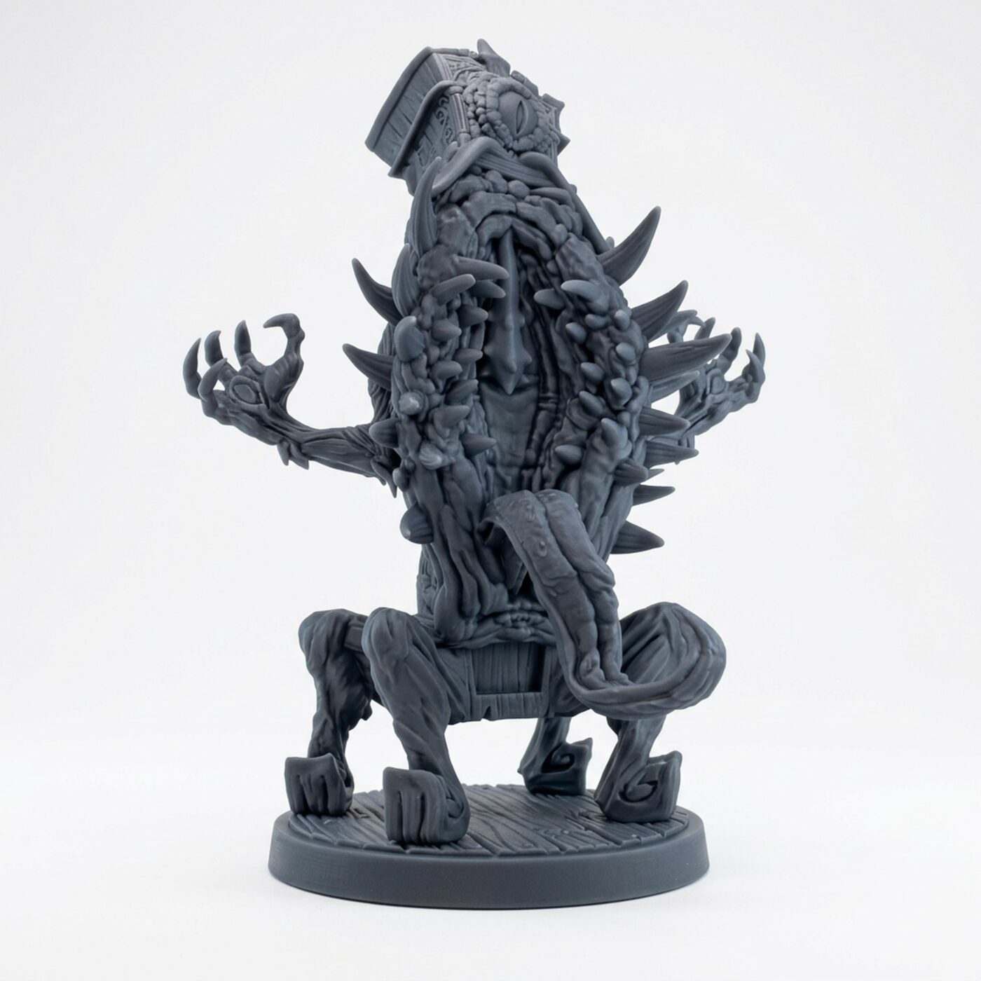 Monstrous Grandfather Clock - Gray Resin 3D Printed Miniature