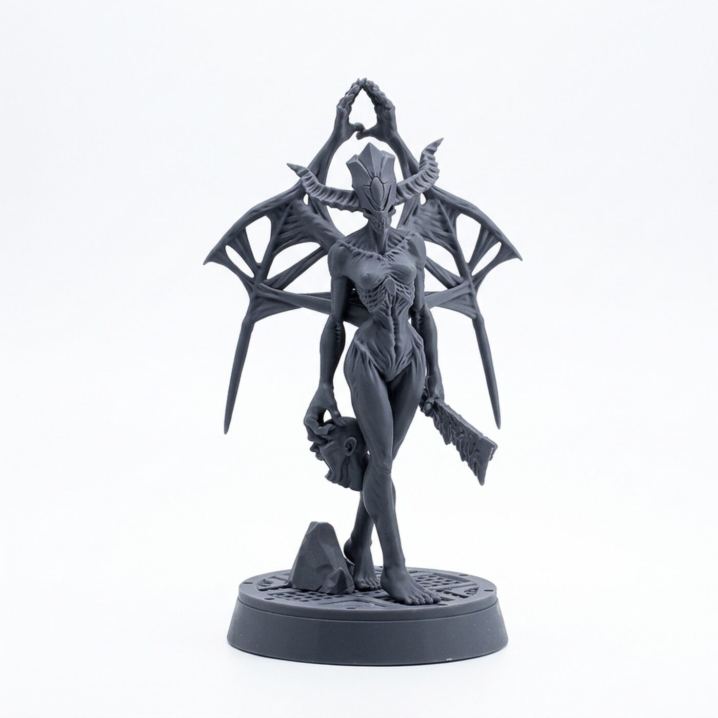 Mother Priest - Gray Resin 3D Printed Miniature