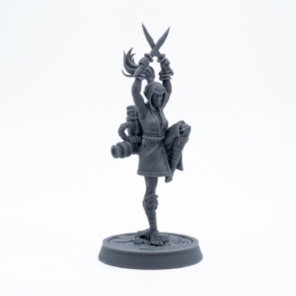 Obsidian Ghost - Gray Resin 3D Printed Miniature