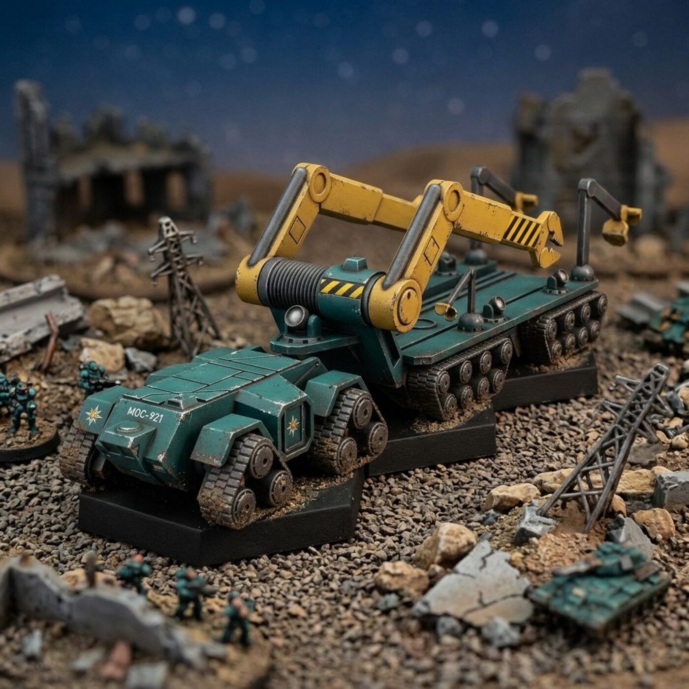 Oppie Support Vehicle (by USe Mechs) Painted Mech Miniature
