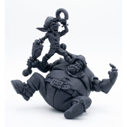 Orc Ball - Gray Resin 3D Printed Miniature