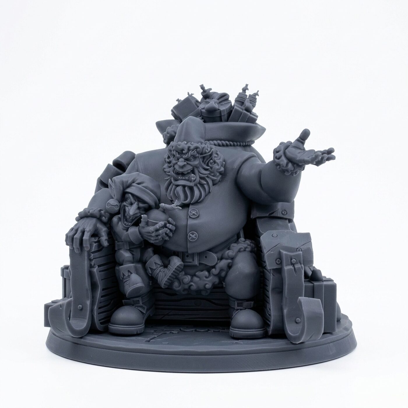 Orc Claus - Gray Resin 3D Printed Miniature