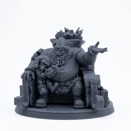 Orc Claus - Gray Resin 3D Printed Miniature