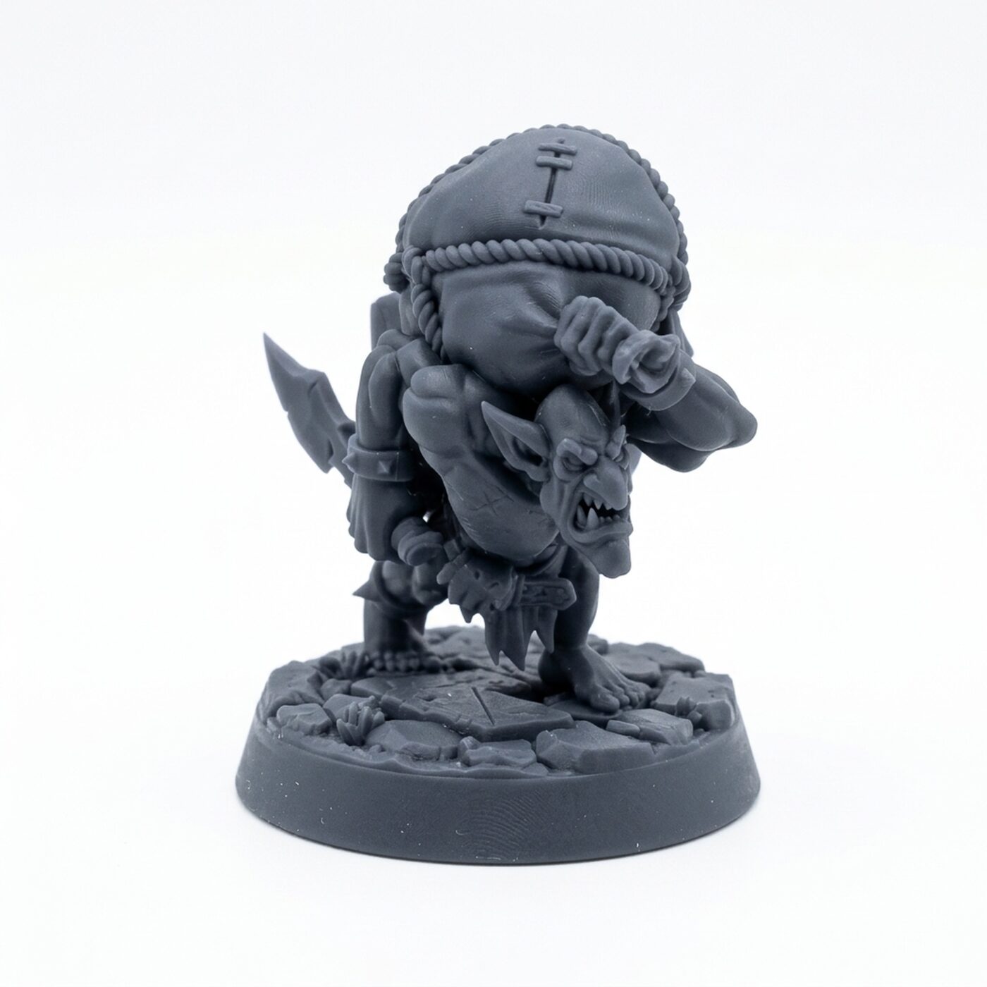 Orc Gretchins B - Gray Resin 3D Printed Miniature