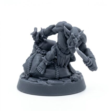 Orc Gretchins C - Gray Resin 3D Printed Miniature