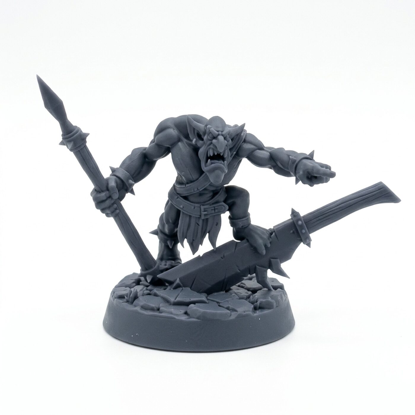 Orc Gretchins D - Gray Resin 3D Printed Miniature