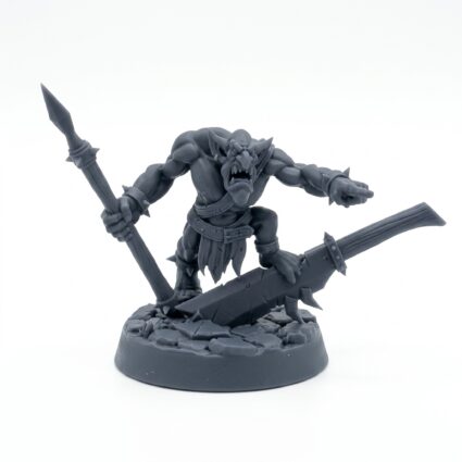 Orc Gretchins D - Gray Resin 3D Printed Miniature
