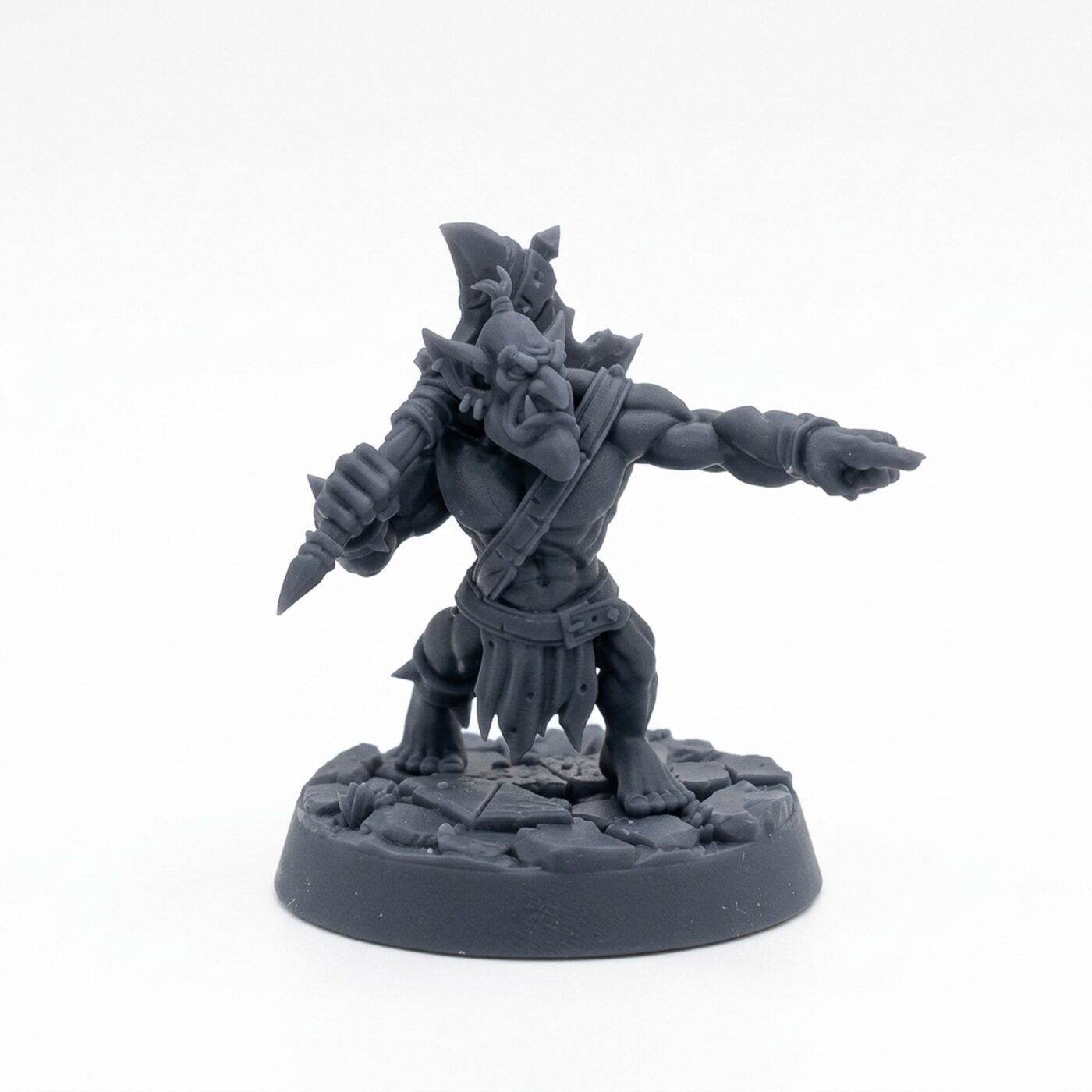 Orc Gretchins F - Gray Resin 3D Printed Miniature