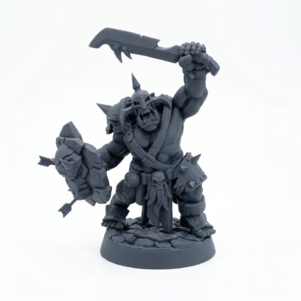 Orc Grunt C - Gray Resin 3D Printed Miniature