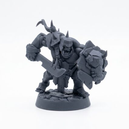 Orc Grunt D - Gray Resin 3D Printed Miniature
