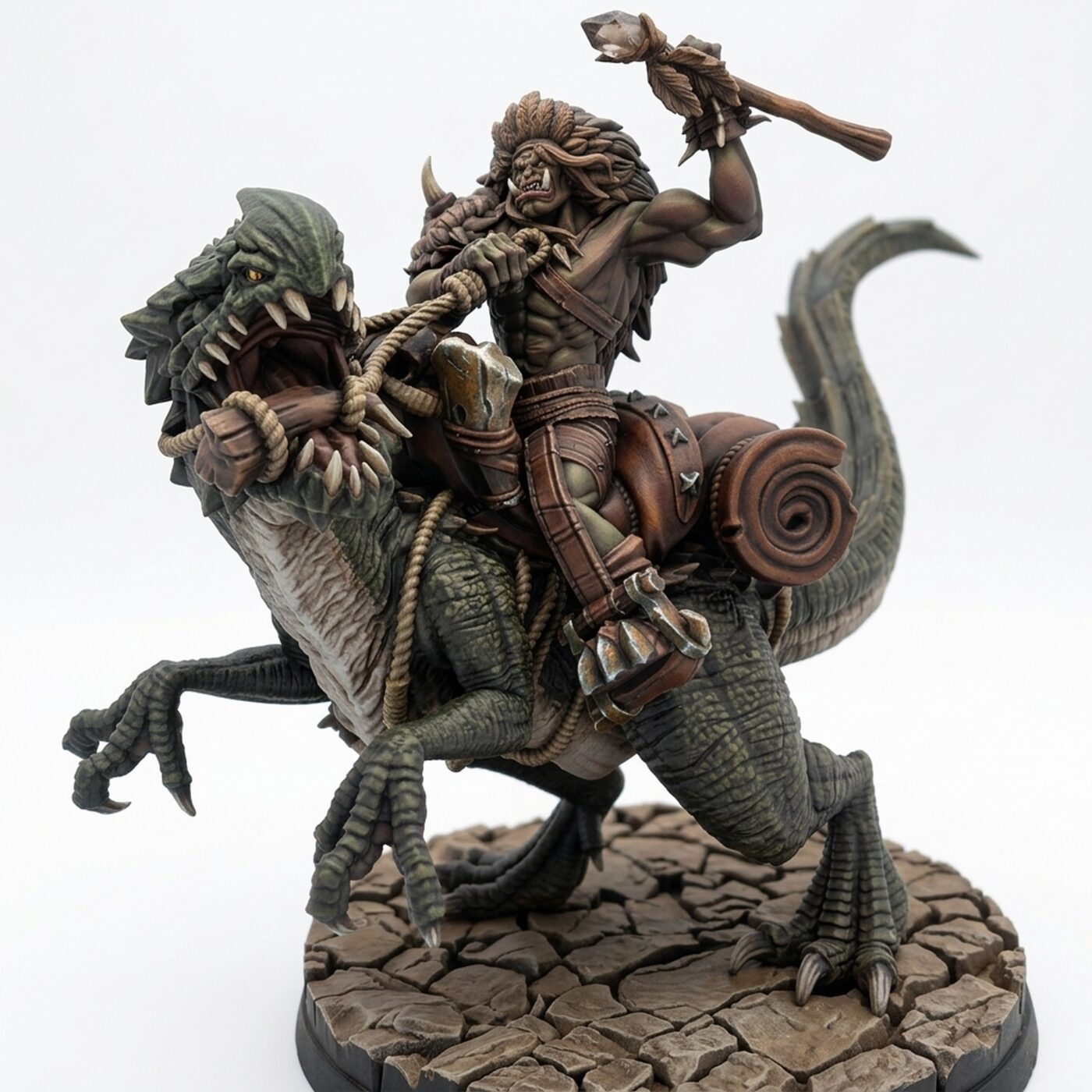 Orc Raptor - Painted 3D Printed Miniature