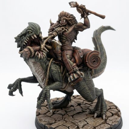 Orc Raptor - Painted 3D Printed Miniature