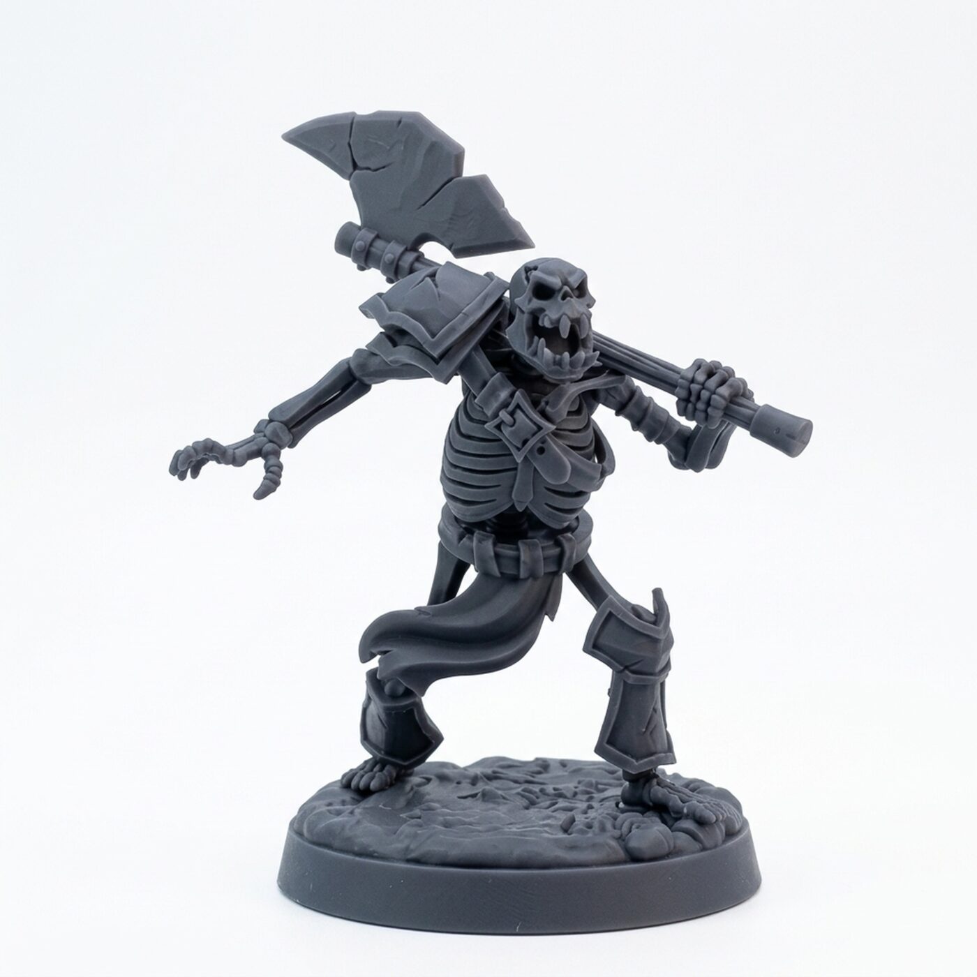 Orc Skeleton - Gray Resin 3D Printed Miniature