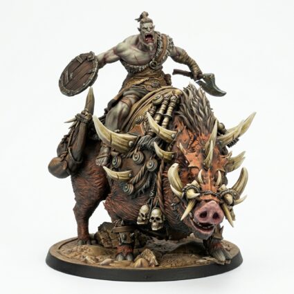 Orcboar Guard Mount - Painted 3D Printed Miniature