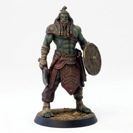 Orcsoldier Axestand - Painted 3D Printed Miniature