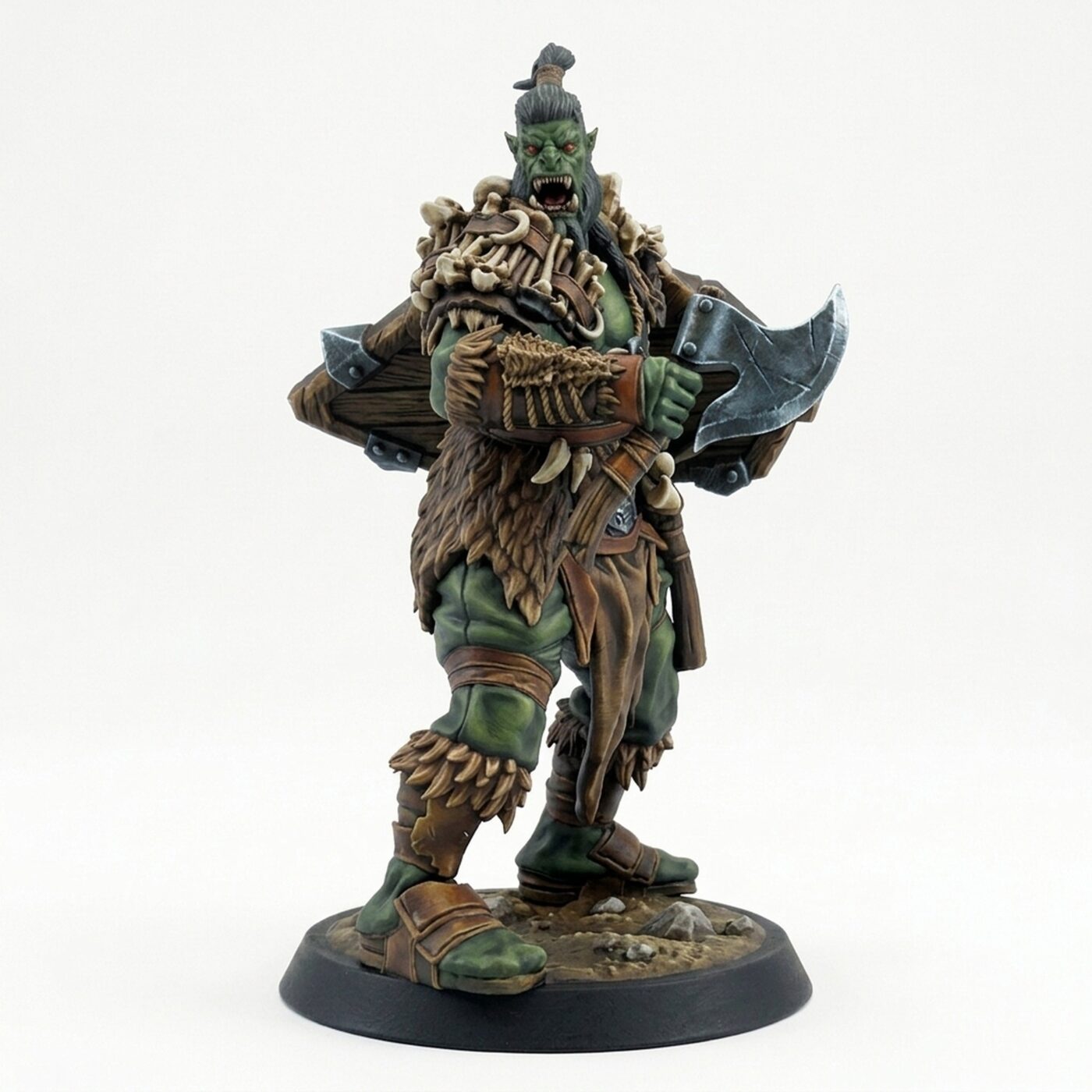 Orcsoldier Axetaunt - Painted 3D Printed Miniature