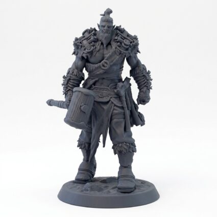 Orcsoldier Hammerduel - Gray Resin 3D Printed Miniature