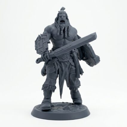 Orcsoldier Swordcry - Gray Resin 3D Printed Miniature