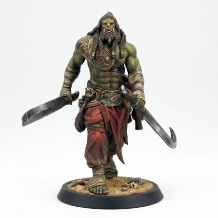 Orcsoldier Swordduel - Painted 3D Printed Miniature