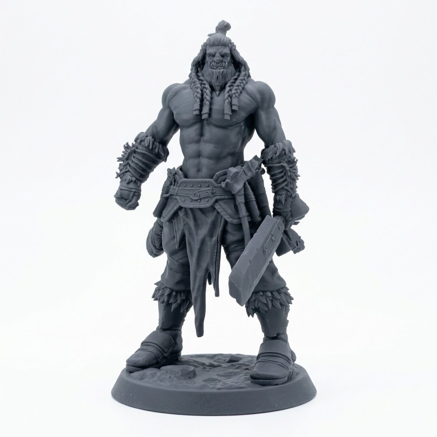Orcsoldier Swordstand - Gray Resin 3D Printed Miniature