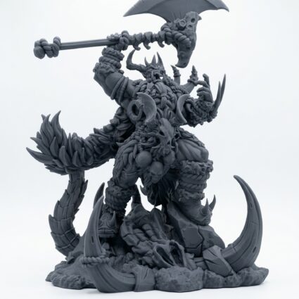 Orc Tribe Warchief - Gray Resin 3D Printed Miniature