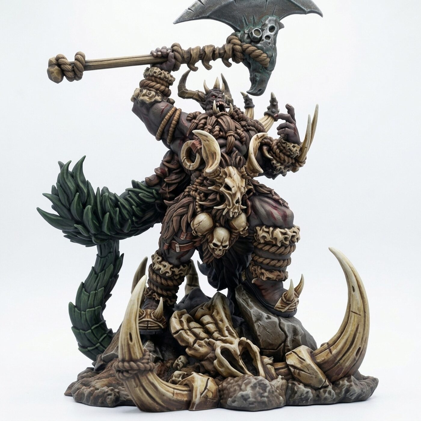 Orc Tribe Warchief - Painted 3D Printed Miniature