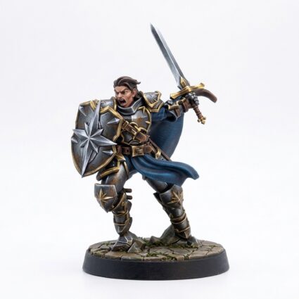 Paladin Thrusting - Painted 3D Printed Miniature