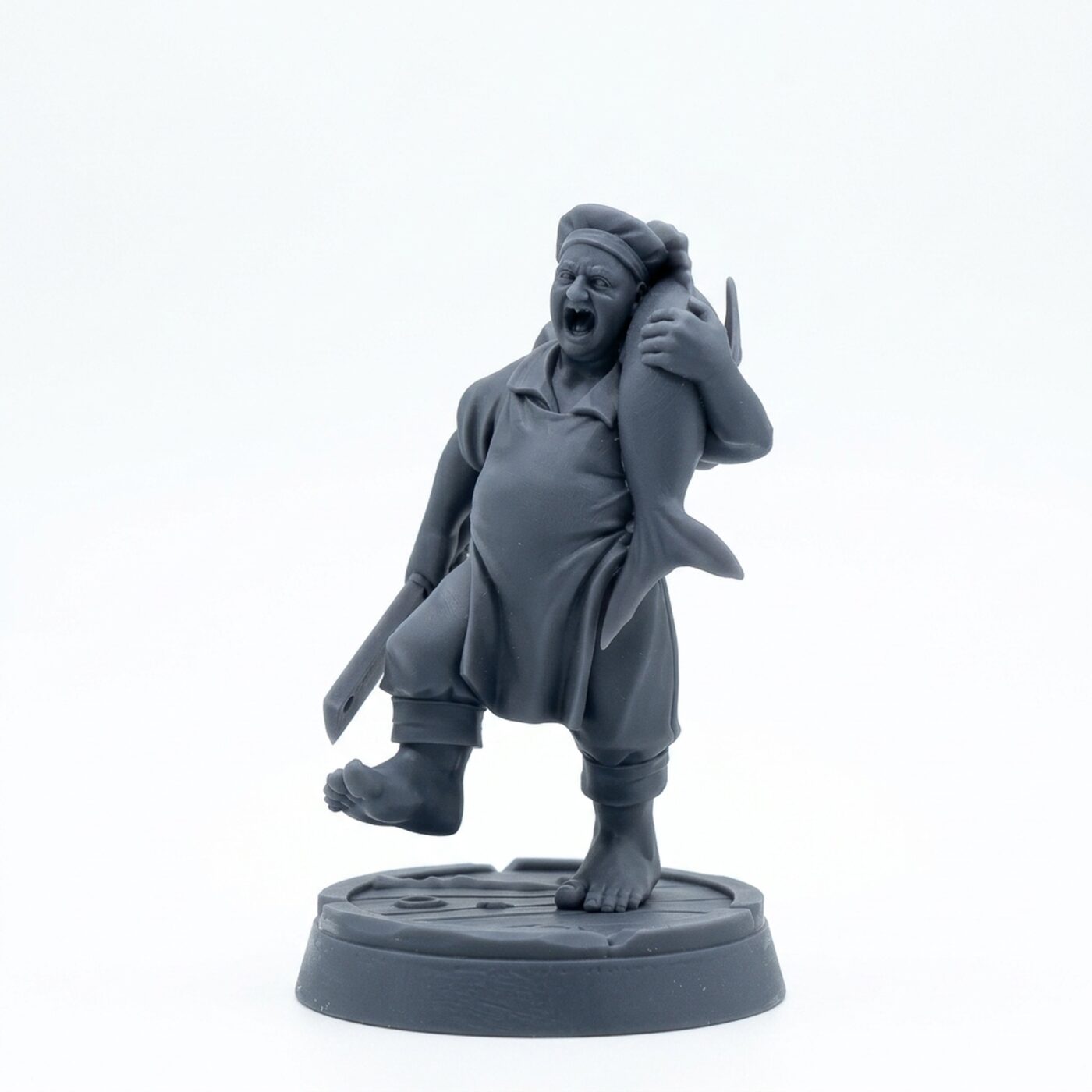 Pirate Cook - Gray Resin 3D Printed Miniature