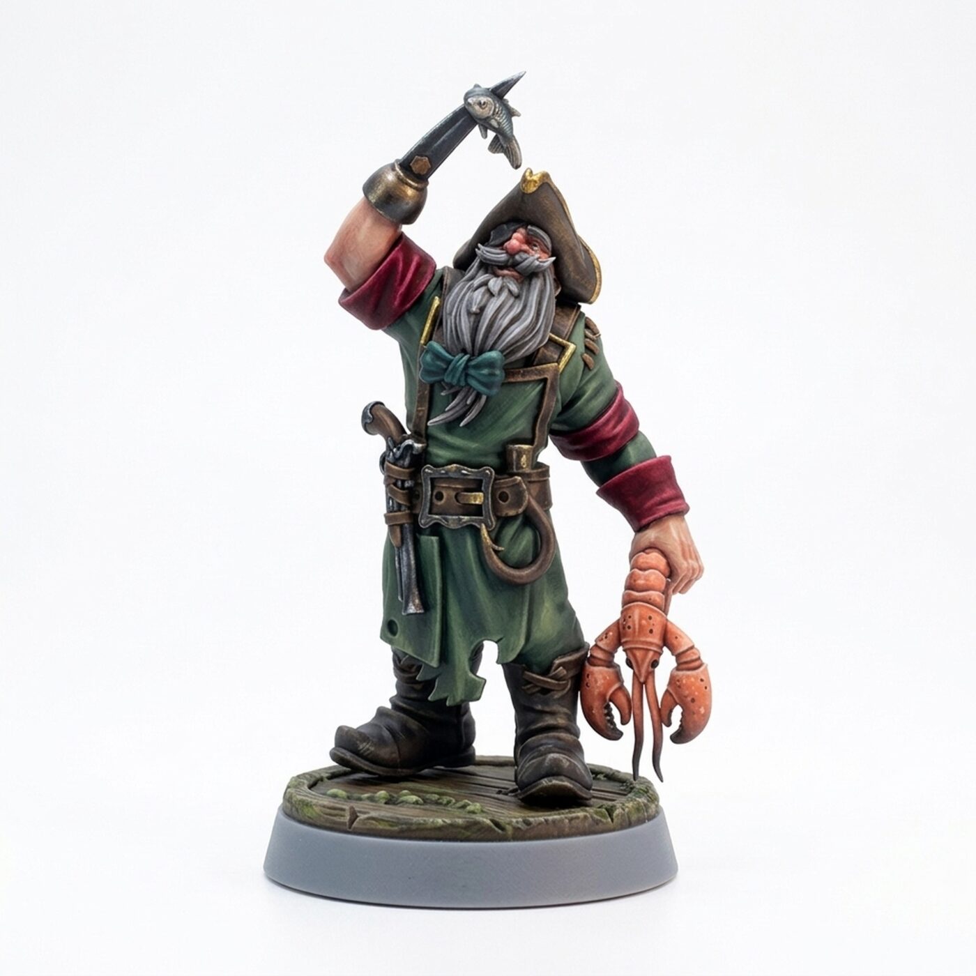 Pirate Cooker - Painted 3D Printed Miniature