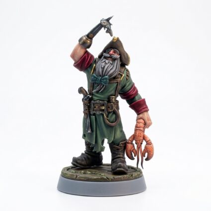 Pirate Cooker - Painted 3D Printed Miniature