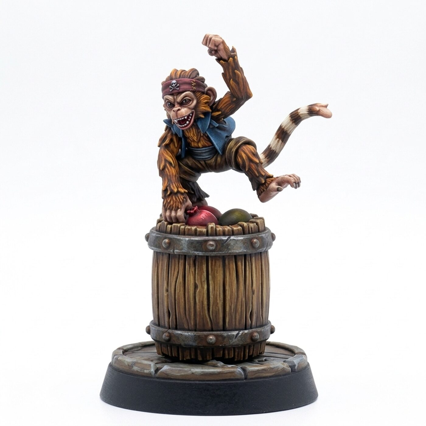 Pirate Monkey - Painted 3D Printed Miniature