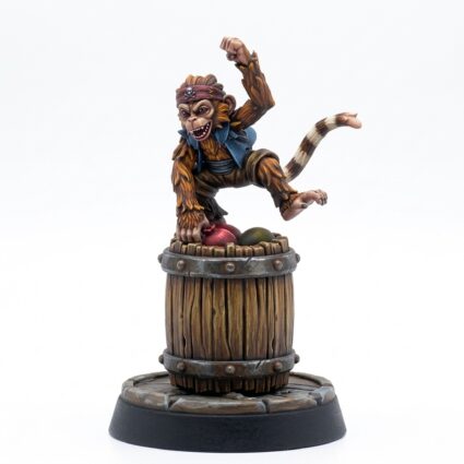 Pirate Monkey - Painted 3D Printed Miniature