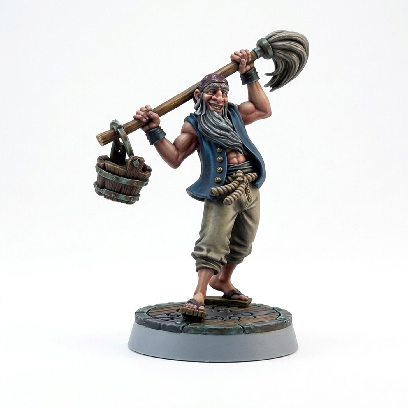 Pirate Swabber - Painted 3D Printed Miniature