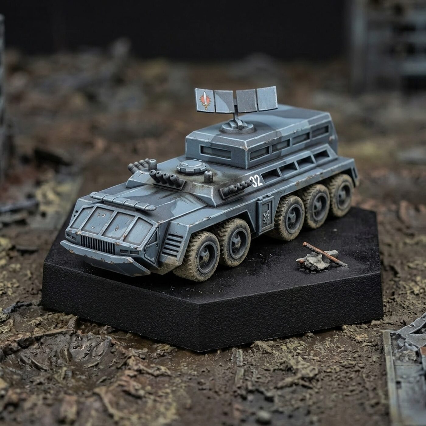 PMV Command - Wheeled Support Vehicle Painted Mech Miniature
