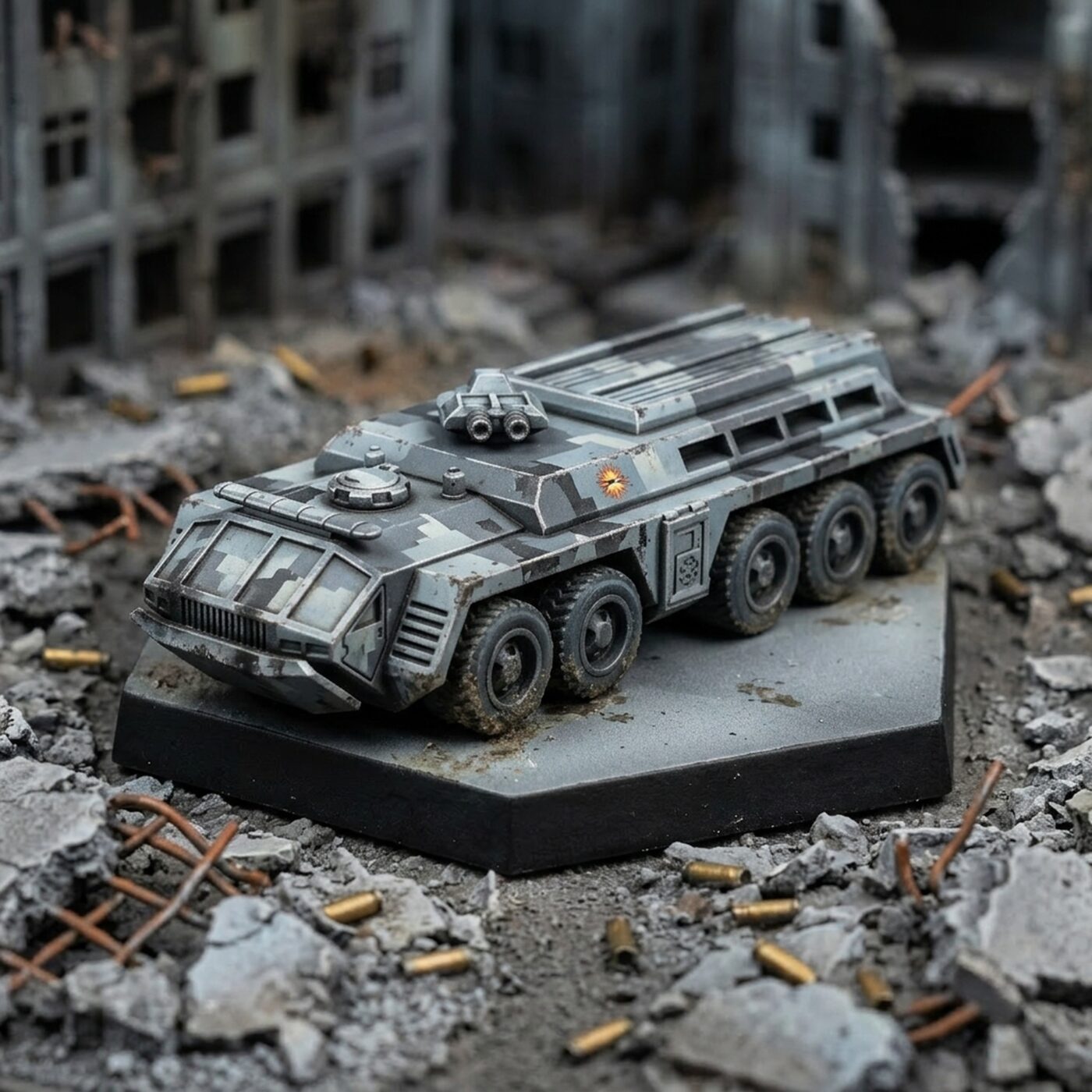 PMV Military Fire Truck - 3D Printed Miniature Painted Mech Miniature