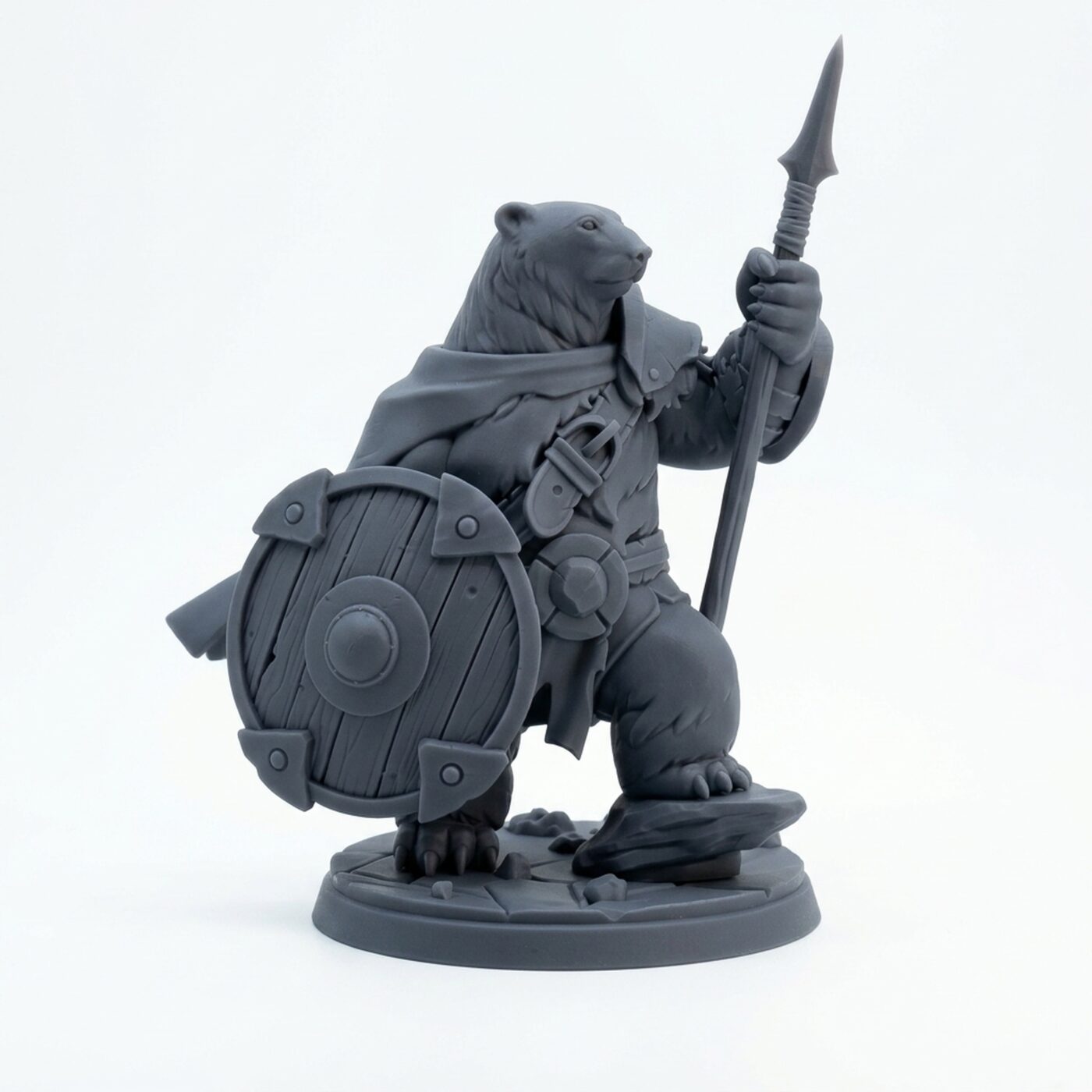 Polarbear Vanguard - Gray Resin 3D Printed Miniature