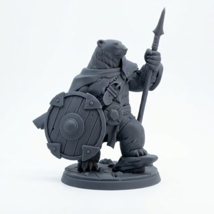 Polarbear Vanguard - Gray Resin 3D Printed Miniature