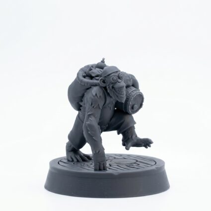 Powder Monkey - Gray Resin 3D Printed Miniature