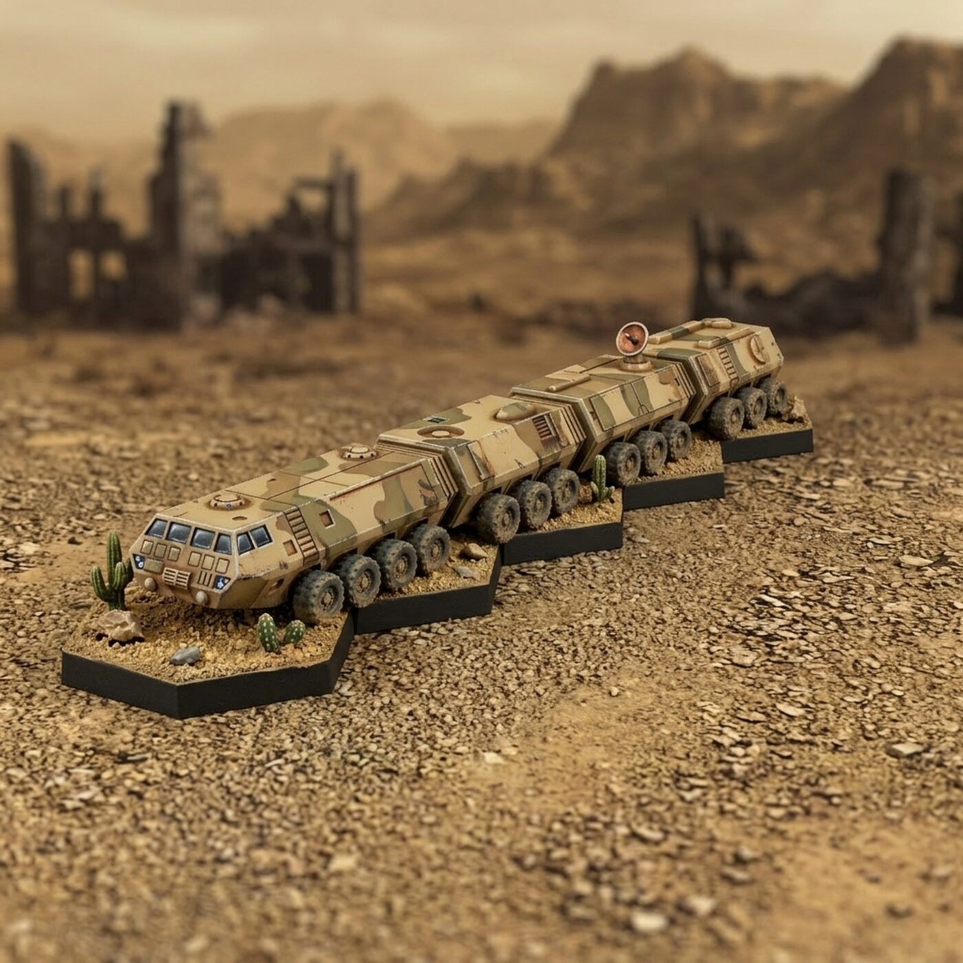 Prarie Schooner Land Train by USe Mechs Painted Mech Miniature