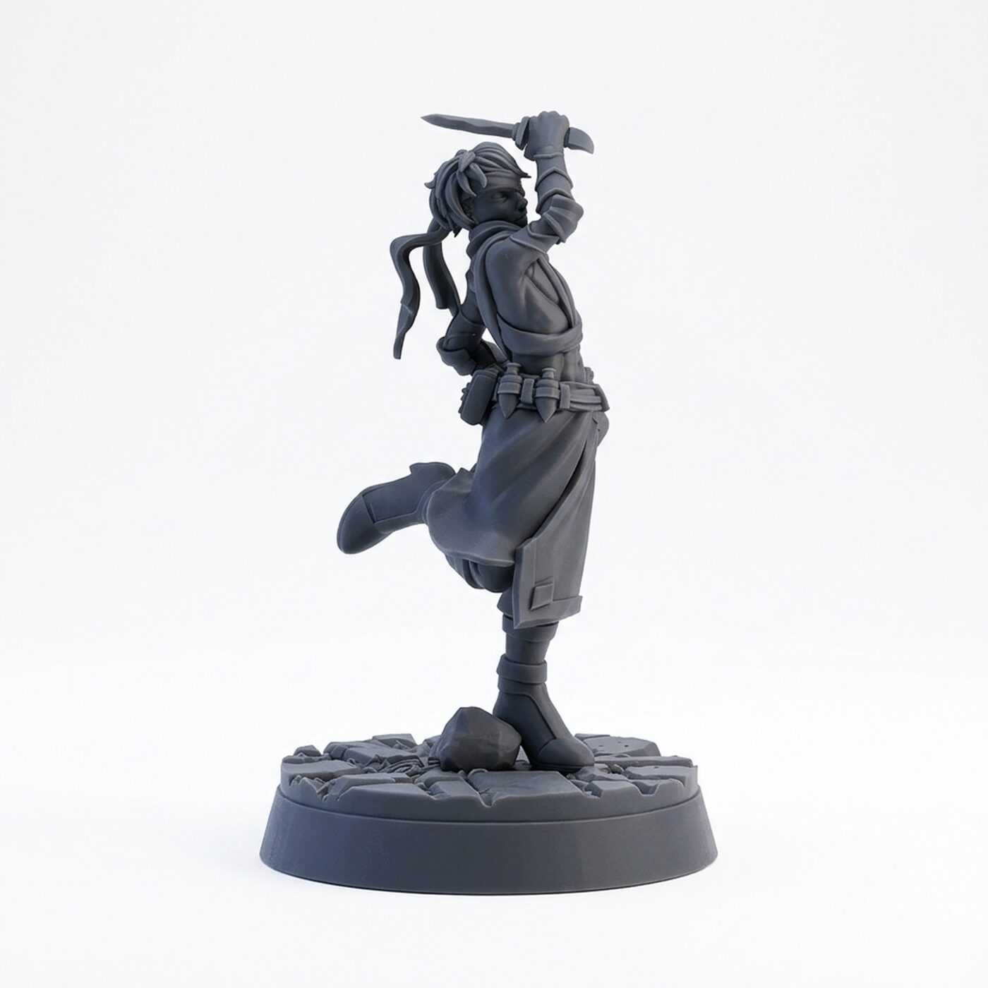 Preparing Slash - Gray Resin 3D Printed Miniature