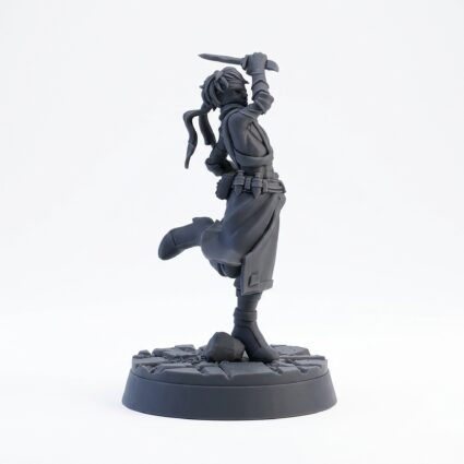 Preparing Slash - Gray Resin 3D Printed Miniature