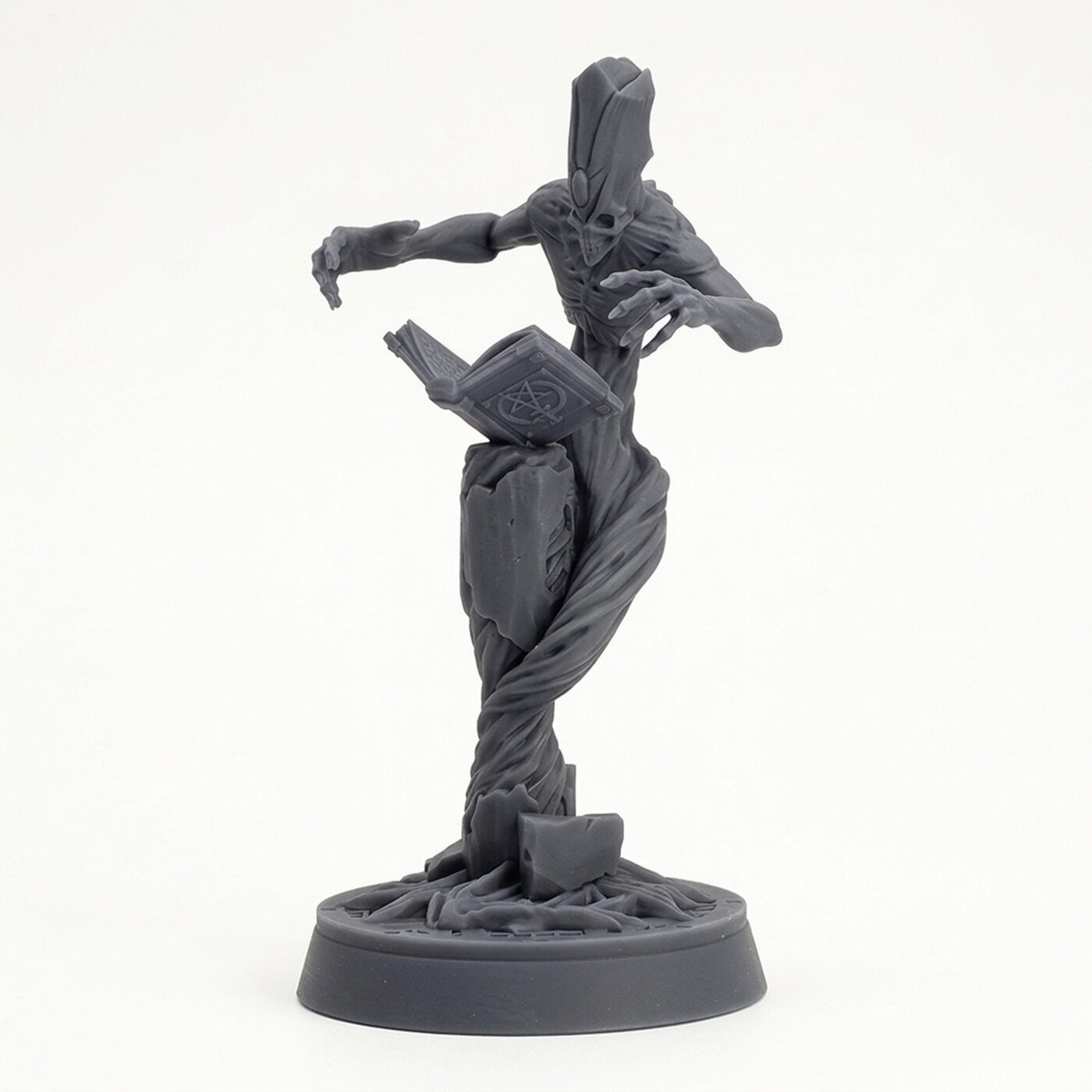 Priest Book Of Lies - Gray Resin 3D Printed Miniature