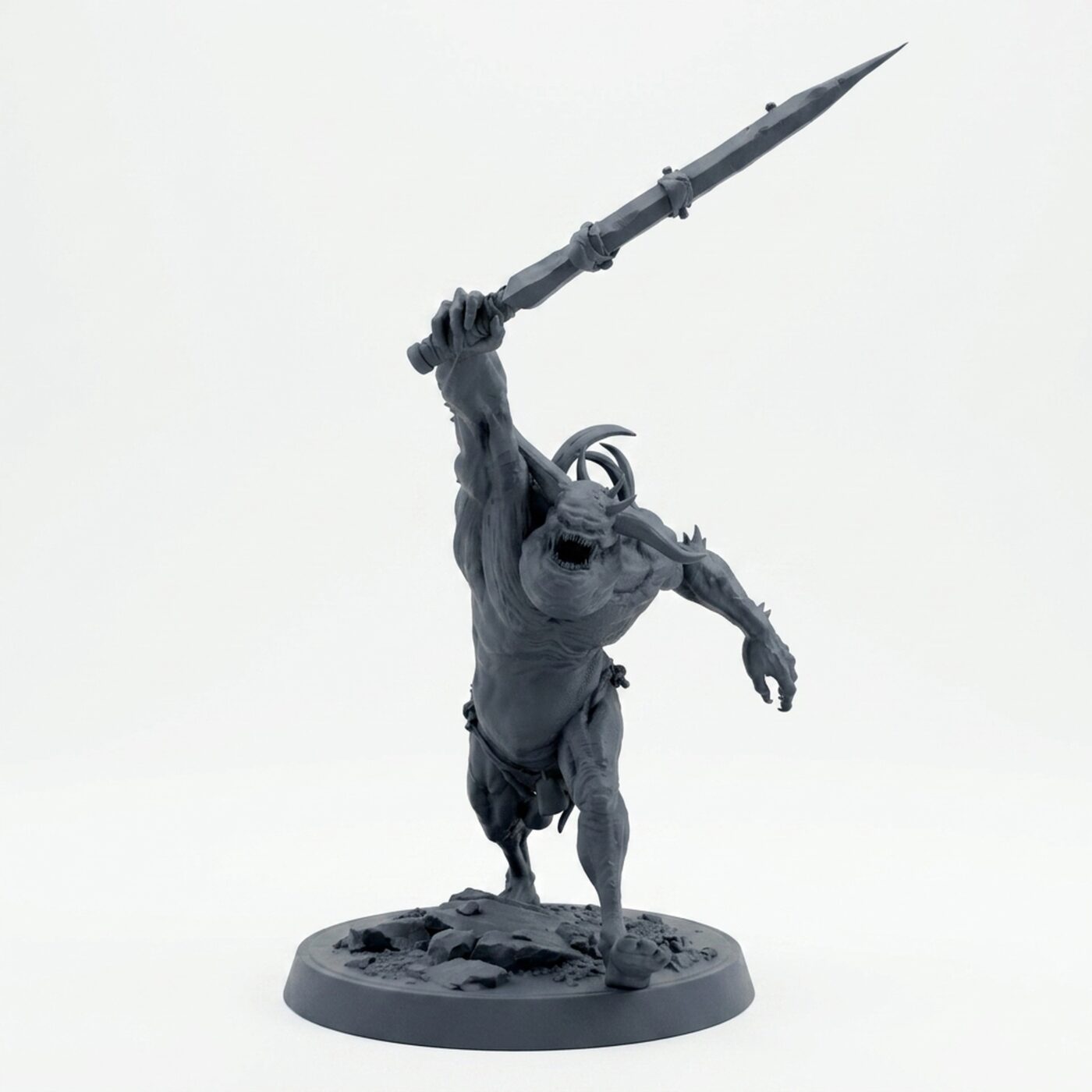 Putrid Servant A Load Sword - Gray Resin 3D Printed Miniature