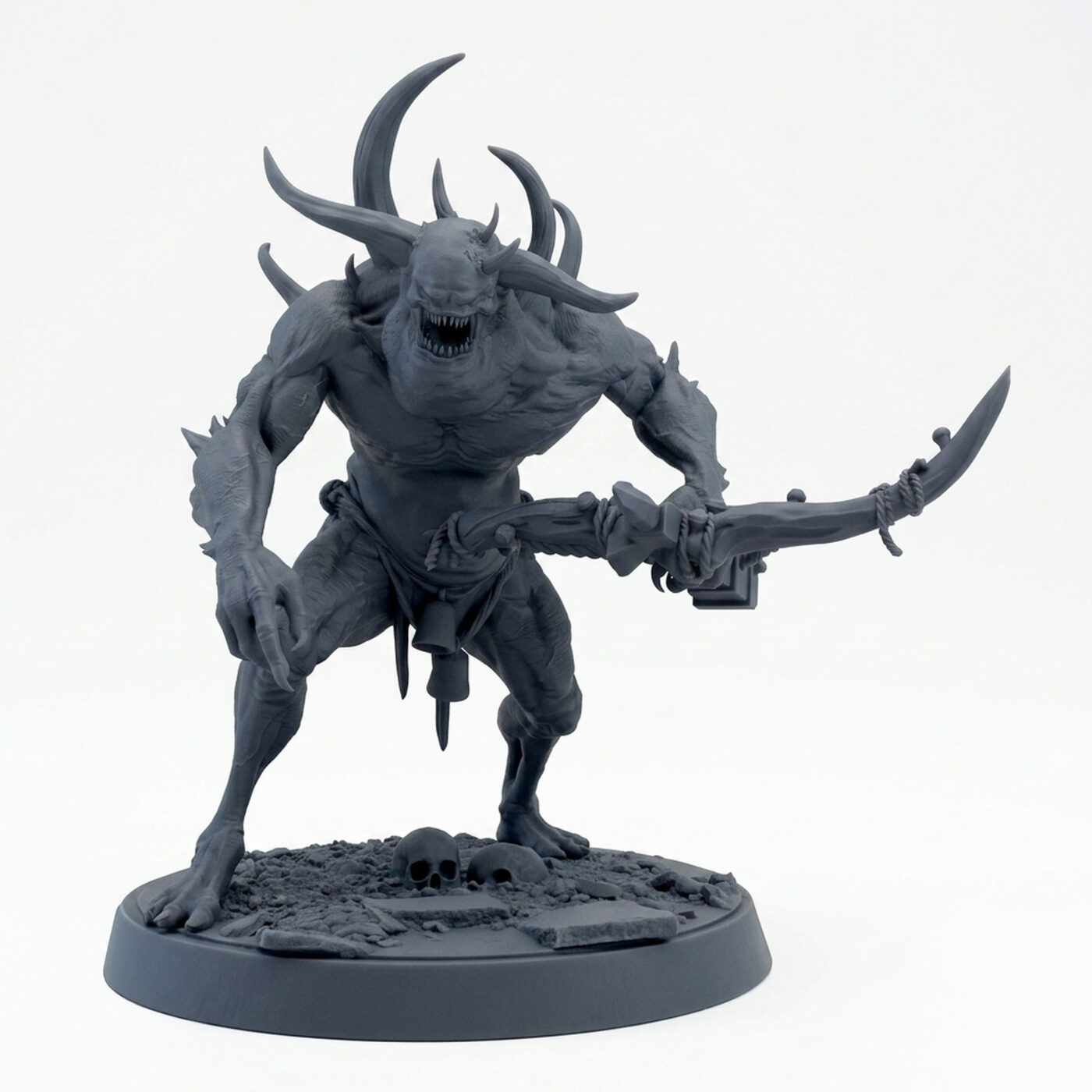 Putrid Servant A Show Crossbow - Gray Resin 3D Printed Miniature