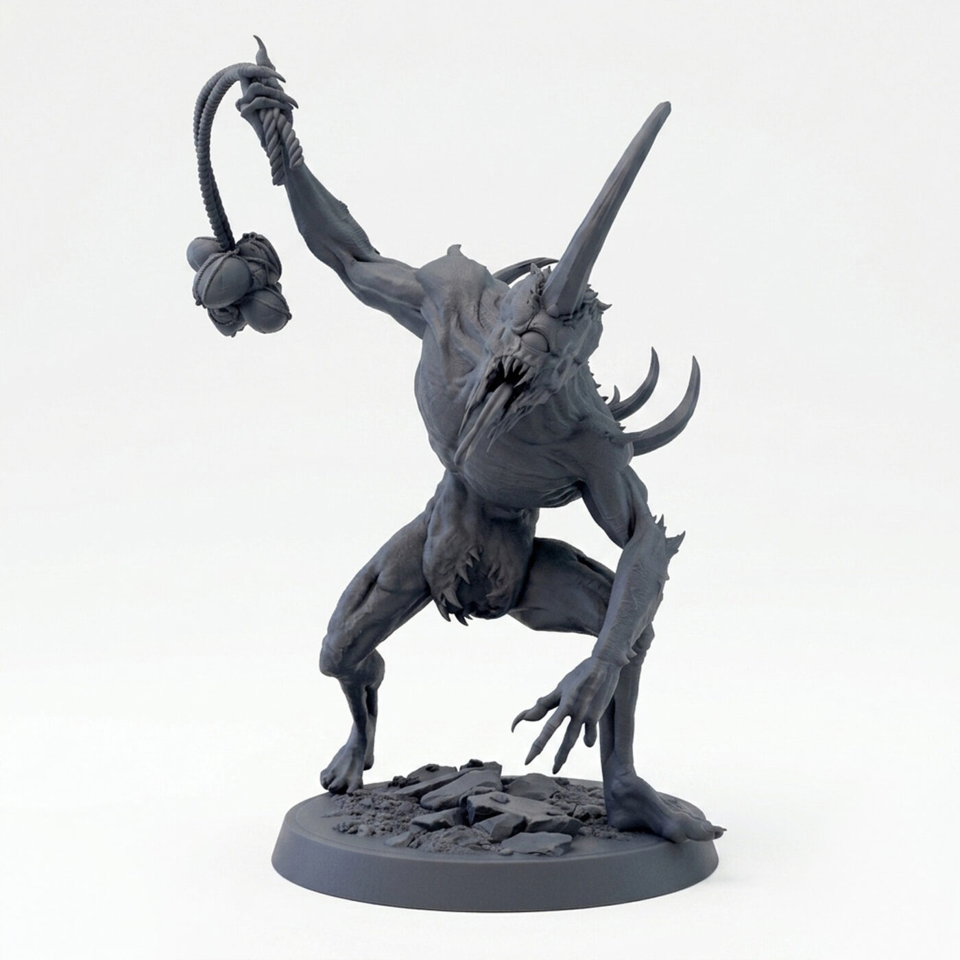 Putrid Servant B Throw Heads - Gray Resin 3D Printed Miniature