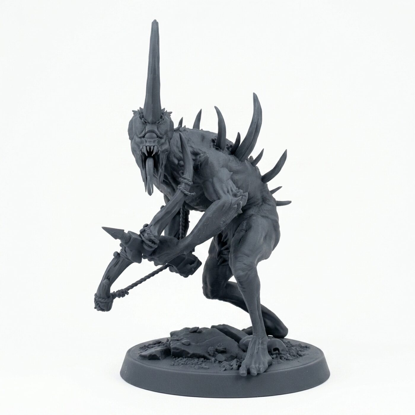 Putrid Servant B Vigil Crossbow - Gray Resin 3D Printed Miniature