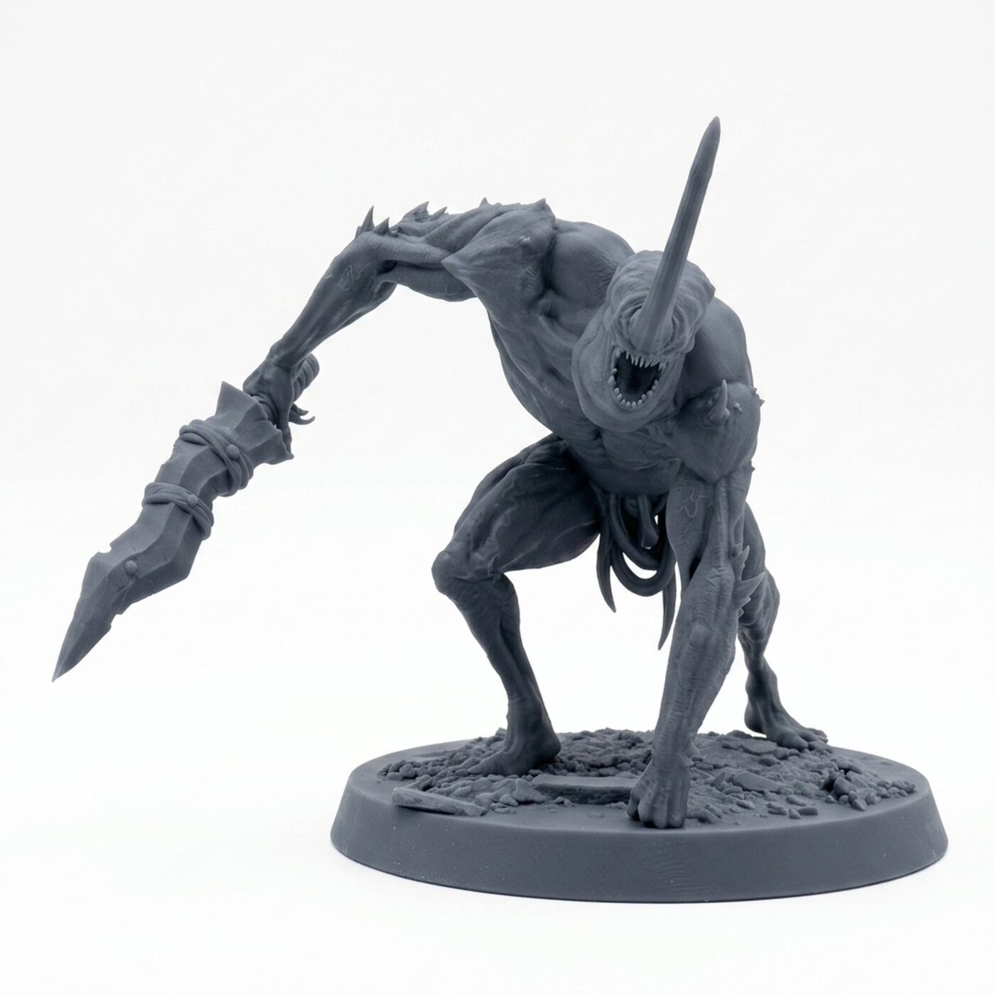 Putrid Servant C Reload Sword - Gray Resin 3D Printed Miniature
