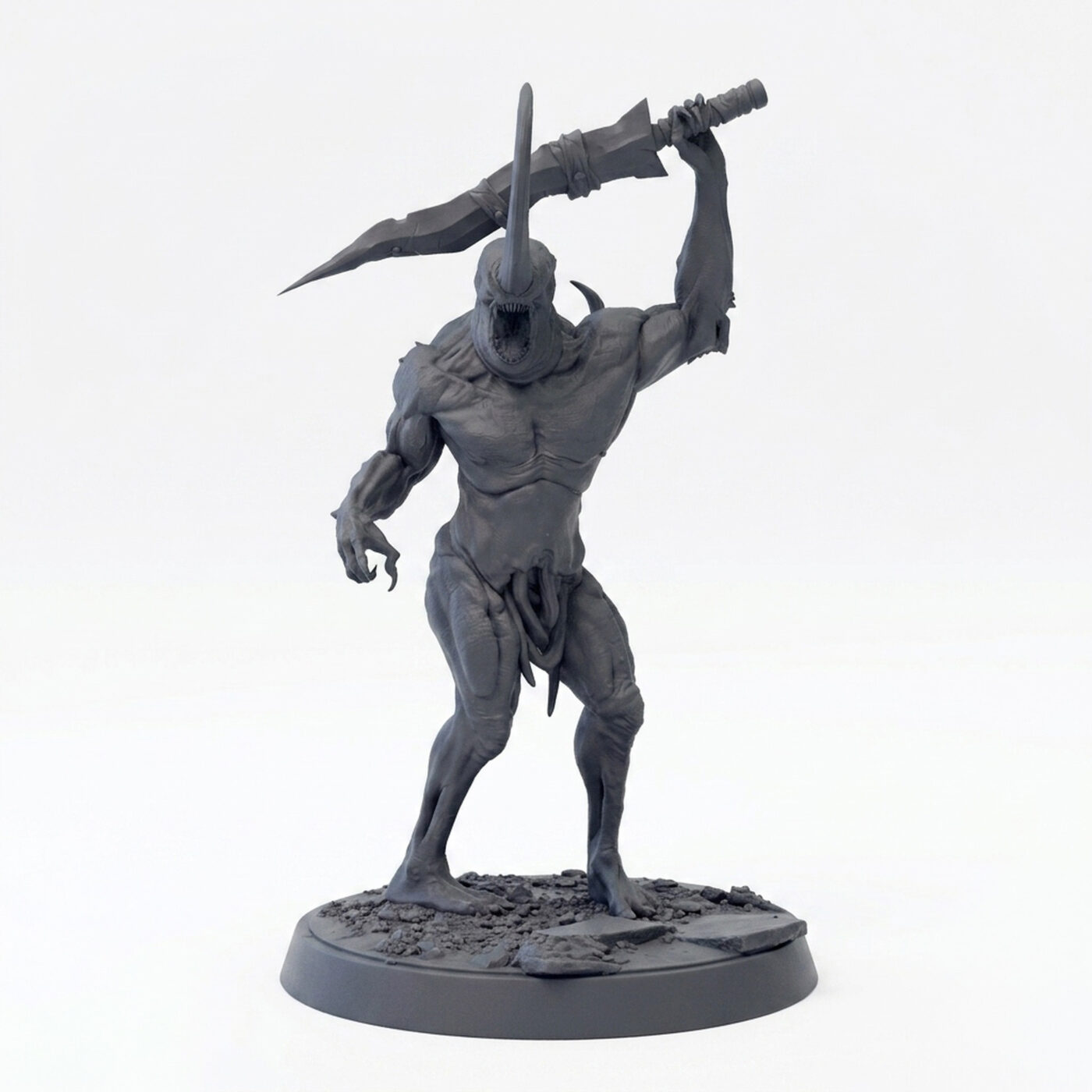 Putrid Servant C Stand Sword - Gray Resin 3D Printed Miniature
